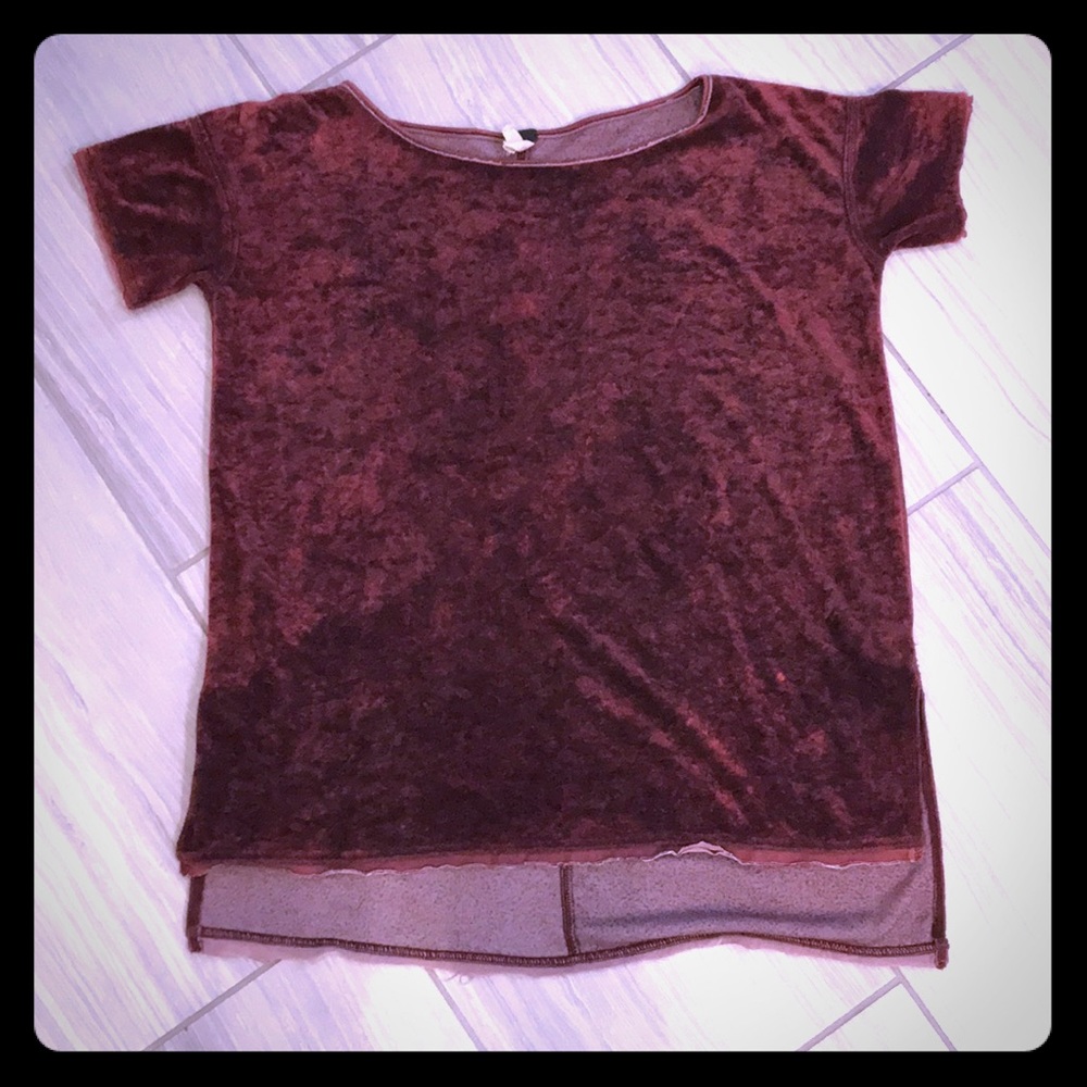 Free People velvet oversized tunic